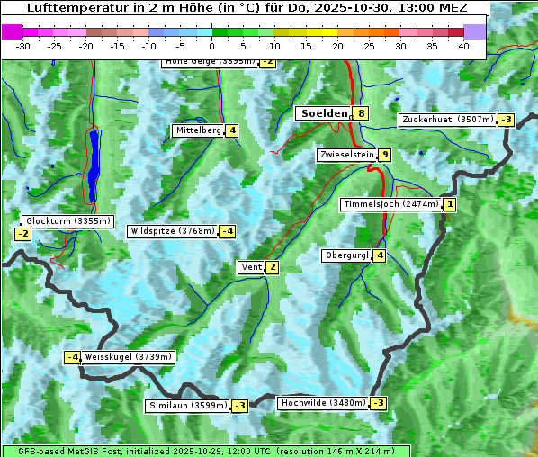 Temperatur, 30. 10. 2025