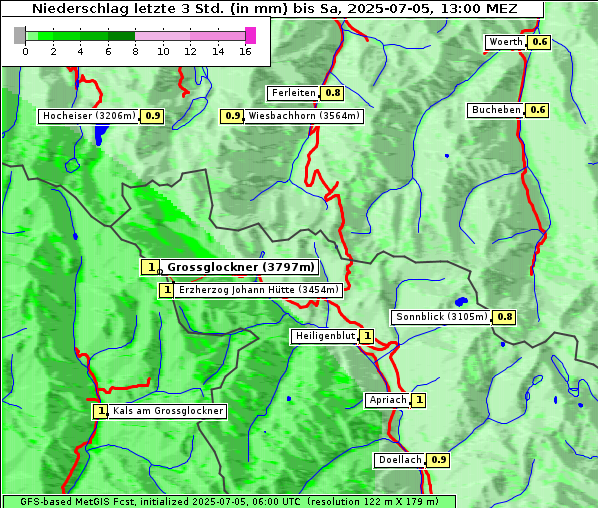 Niederschlag, 5. 7. 2025