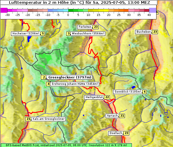 Temperatur, 5. 7. 2025
