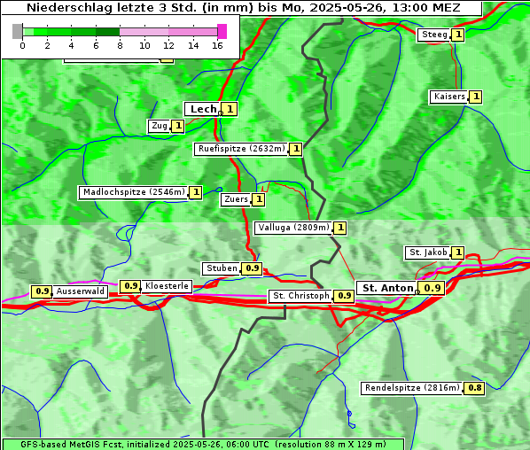 Niederschlag, 26. 5. 2025