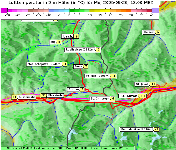Temperatur, 26. 5. 2025