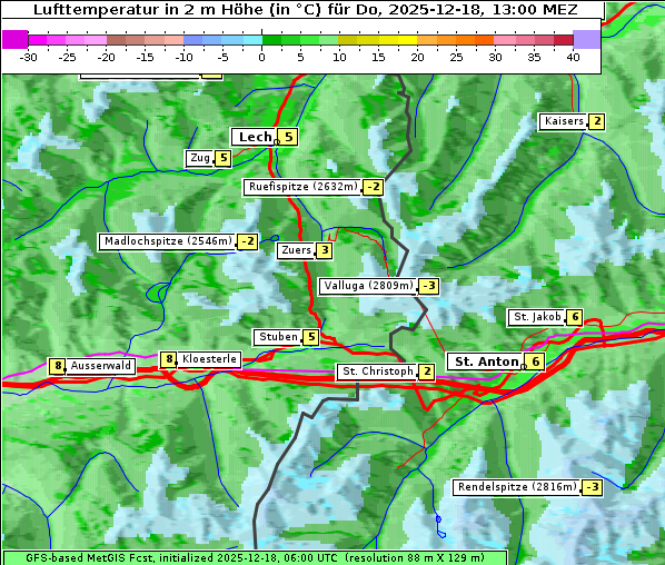 Temperatur, 18. 12. 2025