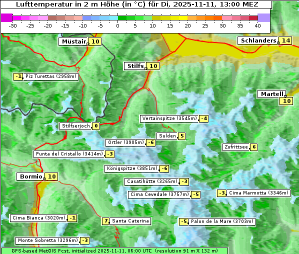 Temperatur, 11. 11. 2025