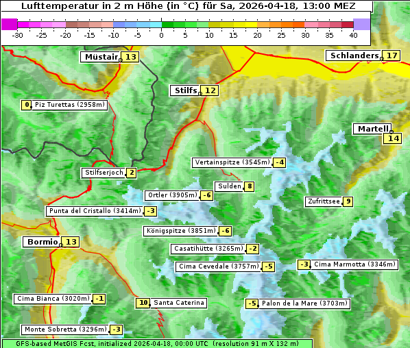 Temperatur, 18. 4. 2026