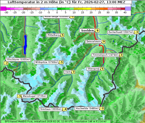 Temperatur, 27. 2. 2026