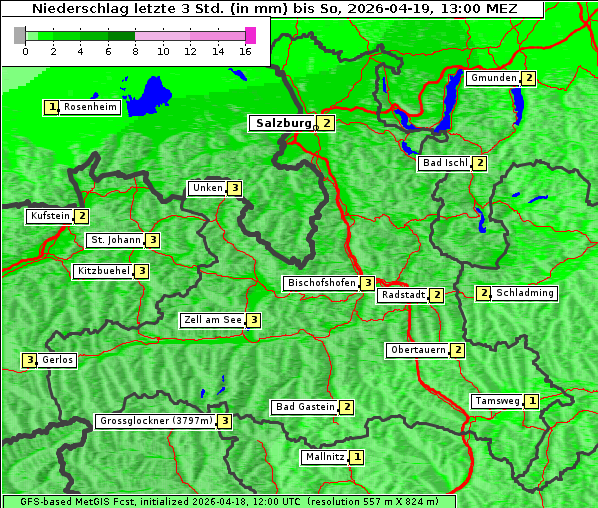 Niederschlag, 19. 4. 2026