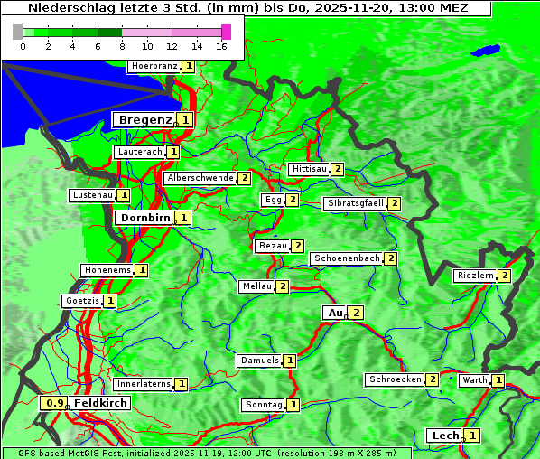 Niederschlag, 20. 11. 2025