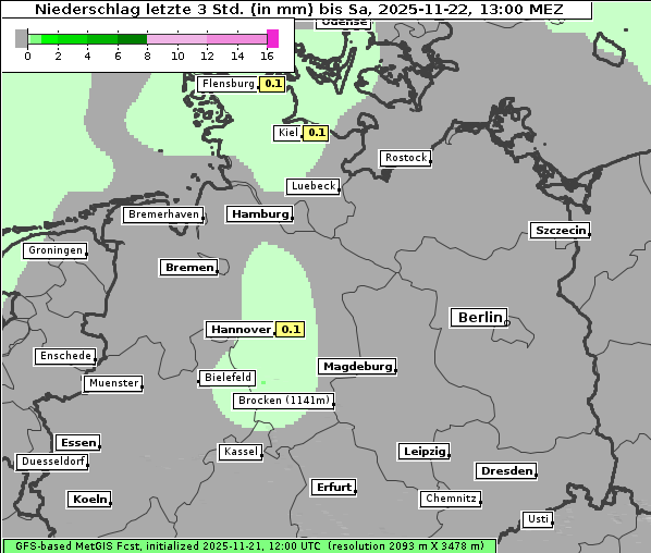 Niederschlag, 22. 11. 2025