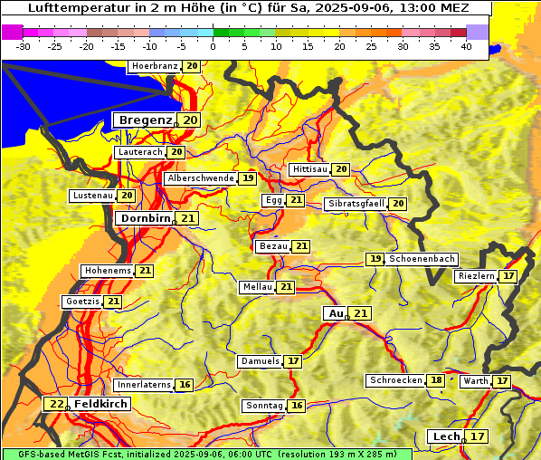 Temperatur, 6. 9. 2025