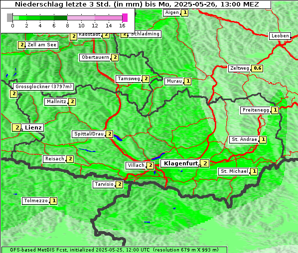 Niederschlag, 26. 5. 2025