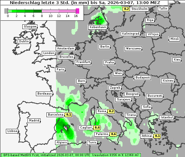 Niederschlag, 7. 3. 2026