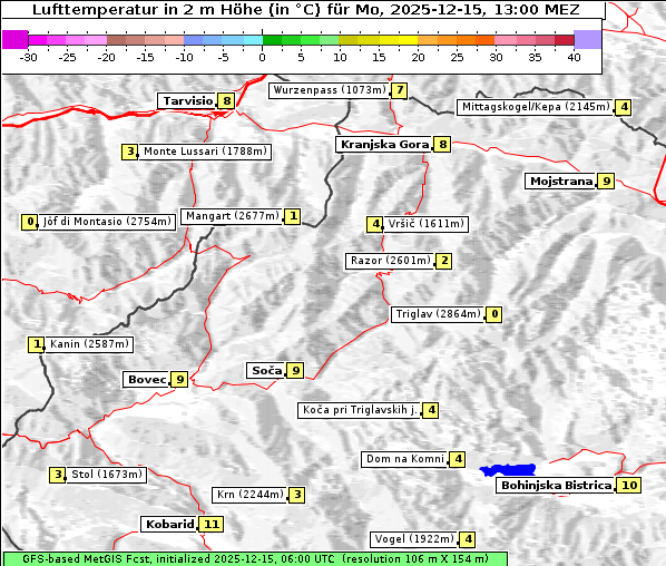 Temperatur, 15. 12. 2025
