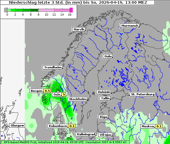 Niederschlag, 19. 4. 2026