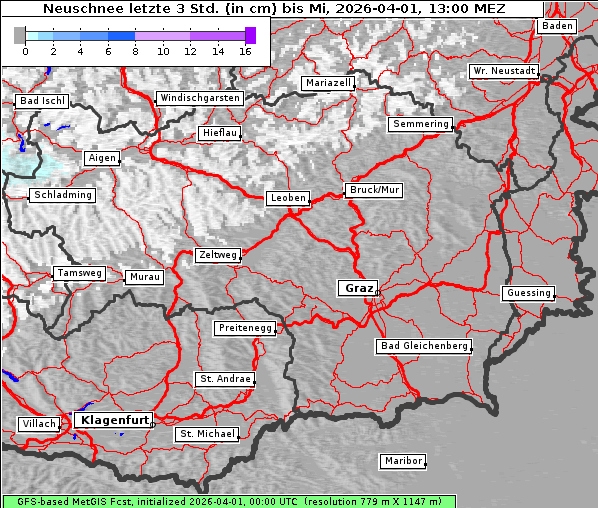 Neuschnee, 1. 4. 2026