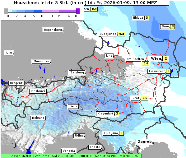 Neuschnee, 9. 1. 2026