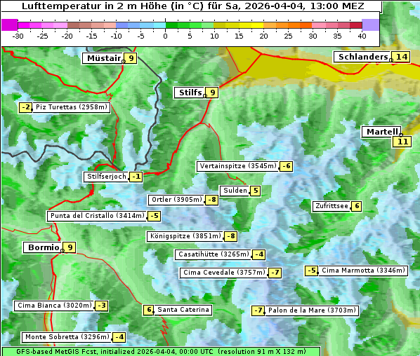 Temperatur, 4. 4. 2026