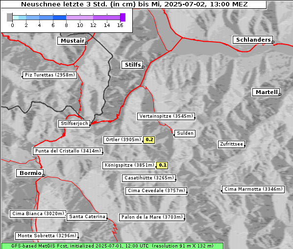 Neuschnee, 2. 7. 2025