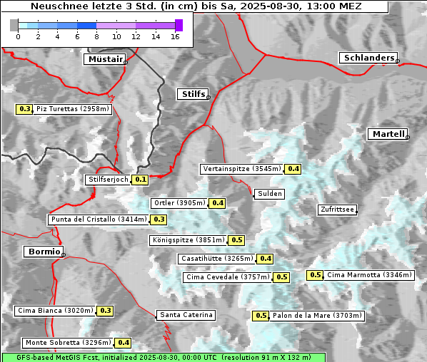 Neuschnee, 30. 8. 2025