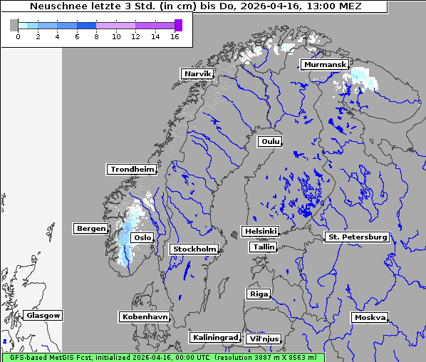 Neuschnee, 16. 4. 2026
