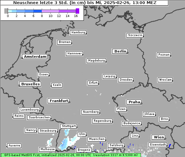 Neuschnee, 26. 2. 2025