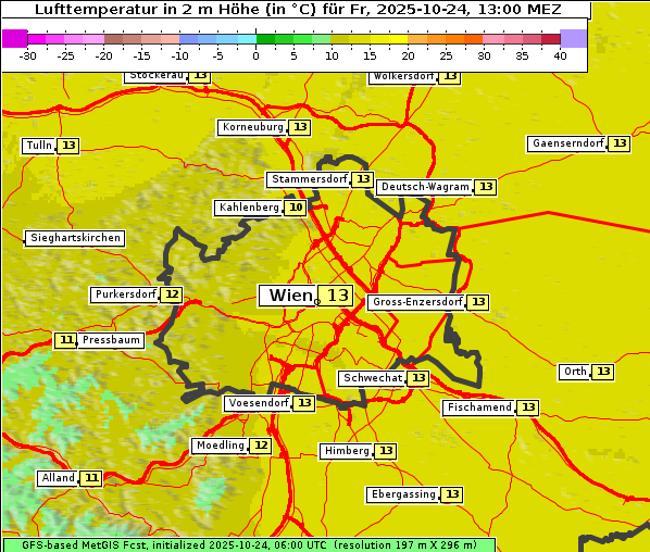 Temperatur, 24. 10. 2025