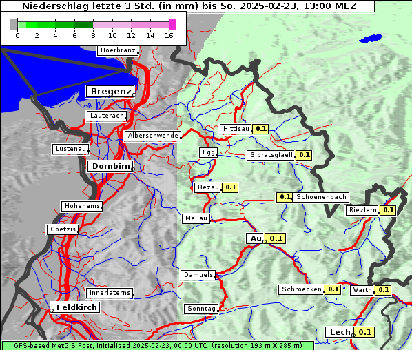 Niederschlag, 23. 2. 2025