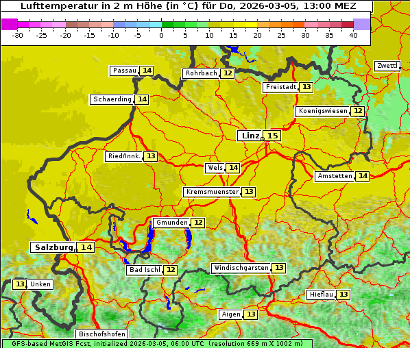 Temperatur, 5. 3. 2026