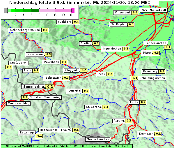 Niederschlag, 20. 11. 2024