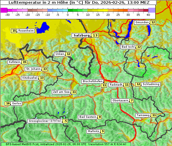 Temperatur, 26. 2. 2026