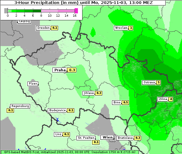 Niederschlag, 3. 11. 2025