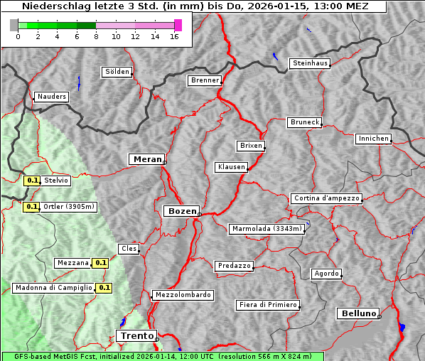 Niederschlag, 15. 1. 2026