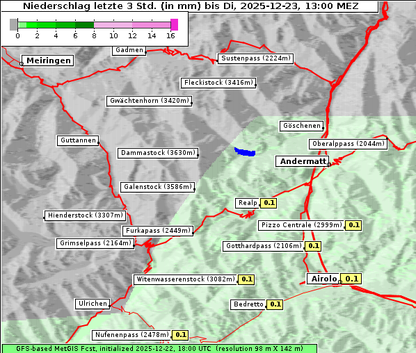 Niederschlag, 23. 12. 2025