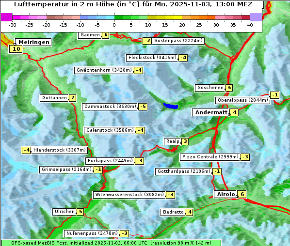 Temperatur, 3. 11. 2025