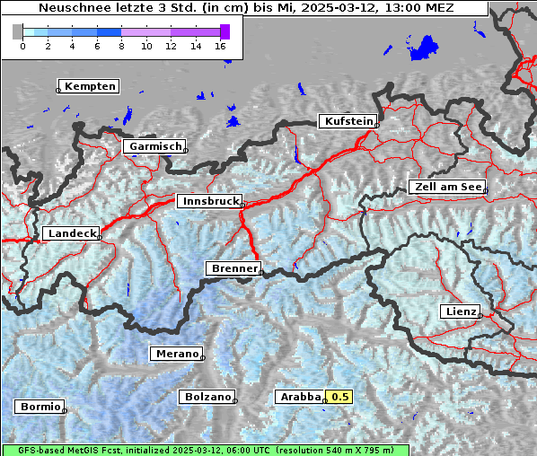 Neuschnee, 12. 3. 2025