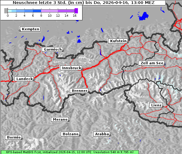 Neuschnee, 16. 4. 2026