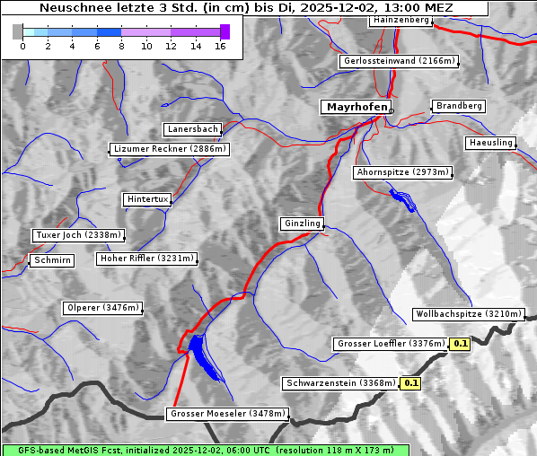Neuschnee, 2. 12. 2025