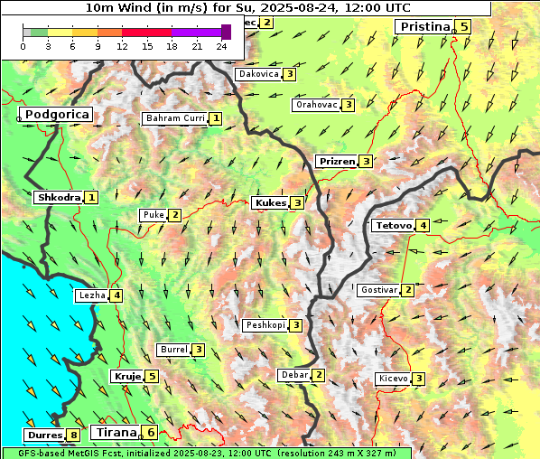 Wind, 24. 8. 2025