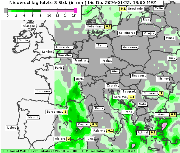 Niederschlag, 22. 1. 2026