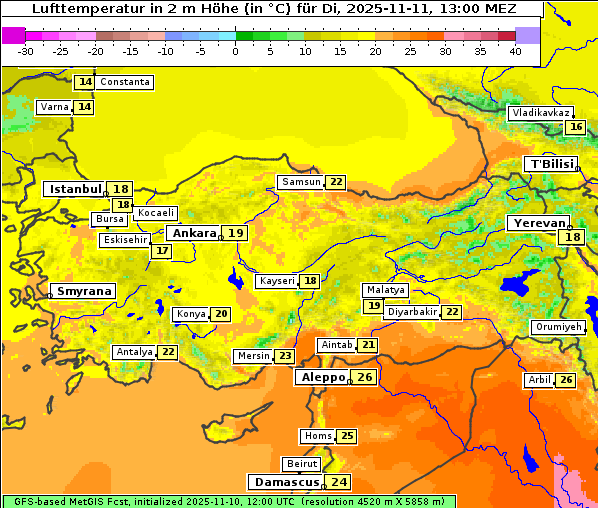 Temperatur, 11. 11. 2025