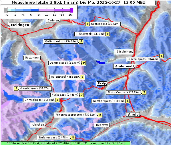 Neuschnee, 27. 10. 2025