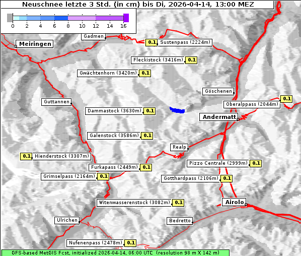 Neuschnee, 14. 4. 2026