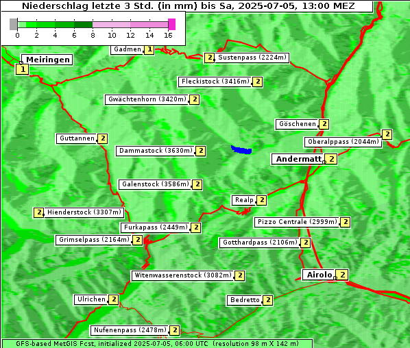 Niederschlag, 5. 7. 2025