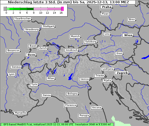 Niederschlag, 13. 12. 2025