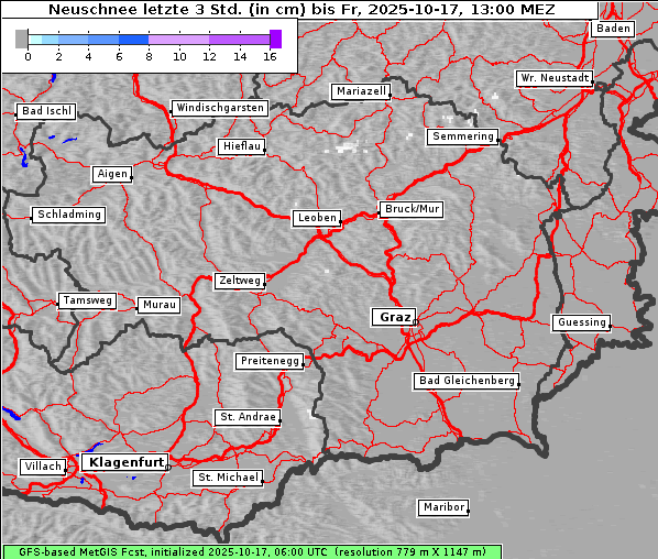 Neuschnee, 17. 10. 2025