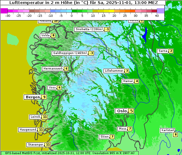 Temperatur, 1. 11. 2025