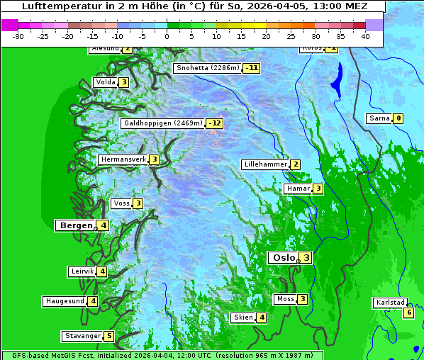 Temperatur, 5. 4. 2026