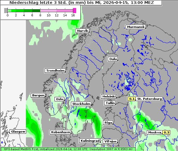 Niederschlag, 15. 4. 2026