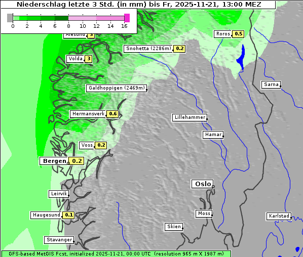 Niederschlag, 21. 11. 2025