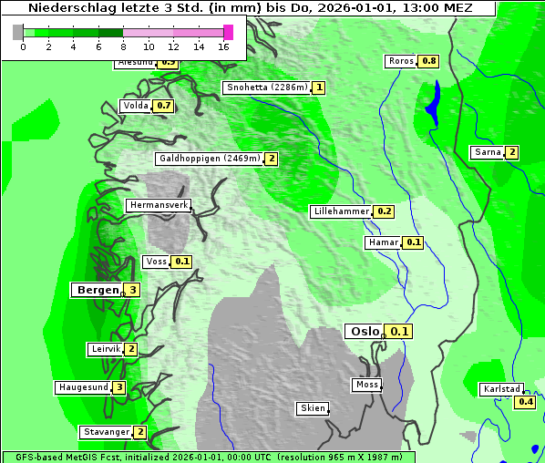 Niederschlag, 1. 1. 2026