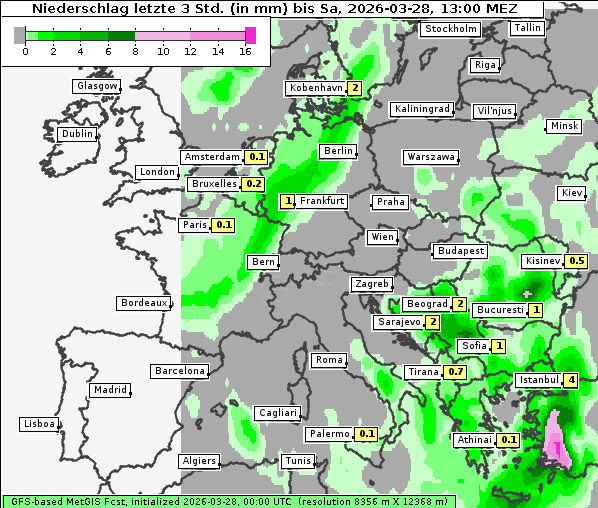 Niederschlag, 28. 3. 2026